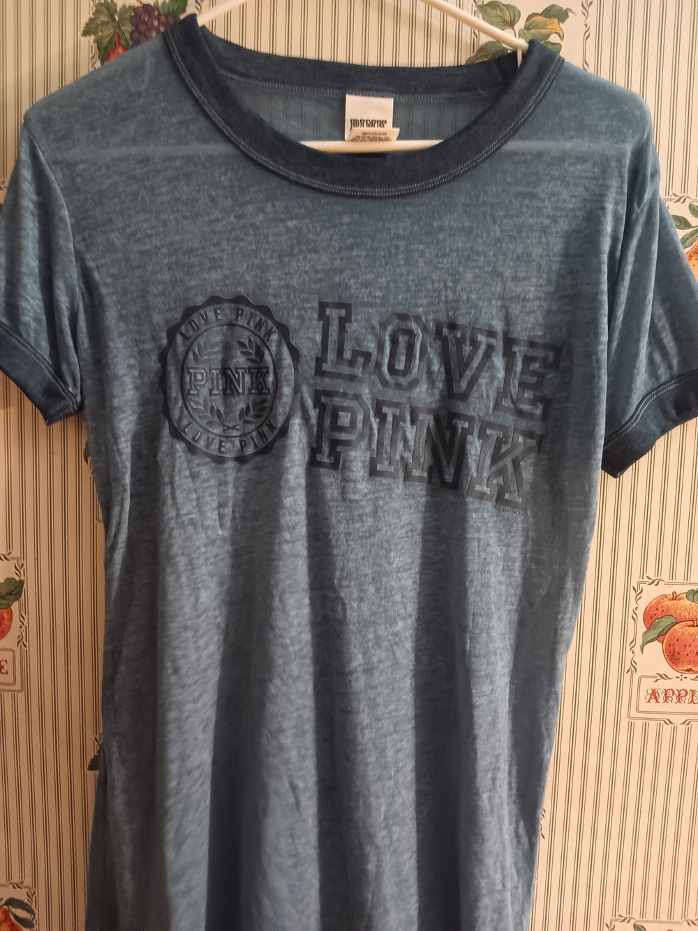 Victoria's Secret PINK Navy Blue Crew Neck Tee